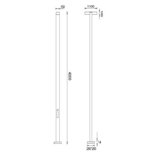 Уличный светильник Тверь ДПК Woody 4 метра 2х28Вт IP65 под дерево двойной купить