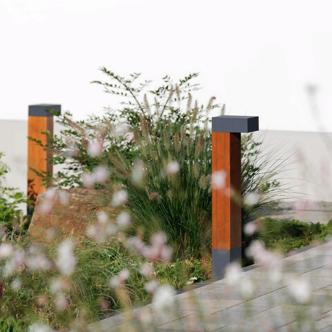 Уличный торшер Woody Mini 5Вт 725мм IP65 под дерево фото 3