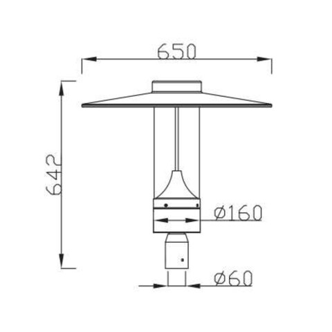 Светодиодный торшерный парковый светильник EL-Park-04-30 30Вт IP65 фото 1