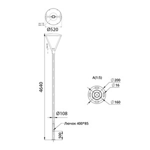 Светодиодный осветительный комплекс 4 метра 40 Вт EL-PARK ФАКЕЛ IP65 купить