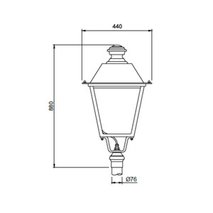 Светильник Пушкинский светодиодный EL-Park-05-40 Премиум 40Вт IP66 купить Москва